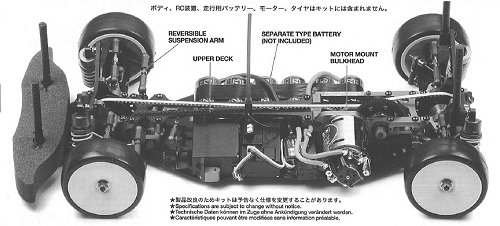 Tamiya TRF415-MSX Telaio #49381 Side View