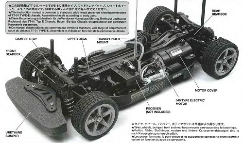 Tamiya TT-01 Type-E (TT-01E) Chasis