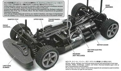 Tamiya TT-01 Type-E (TT-01E) Telaio