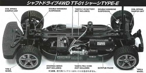 Tamiya TT-01 Type-E (TT-01E) Chassis