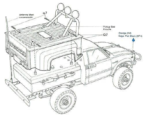 Tamiya Toyota Hilux 4x4 Pick Up #58028 bodyshell