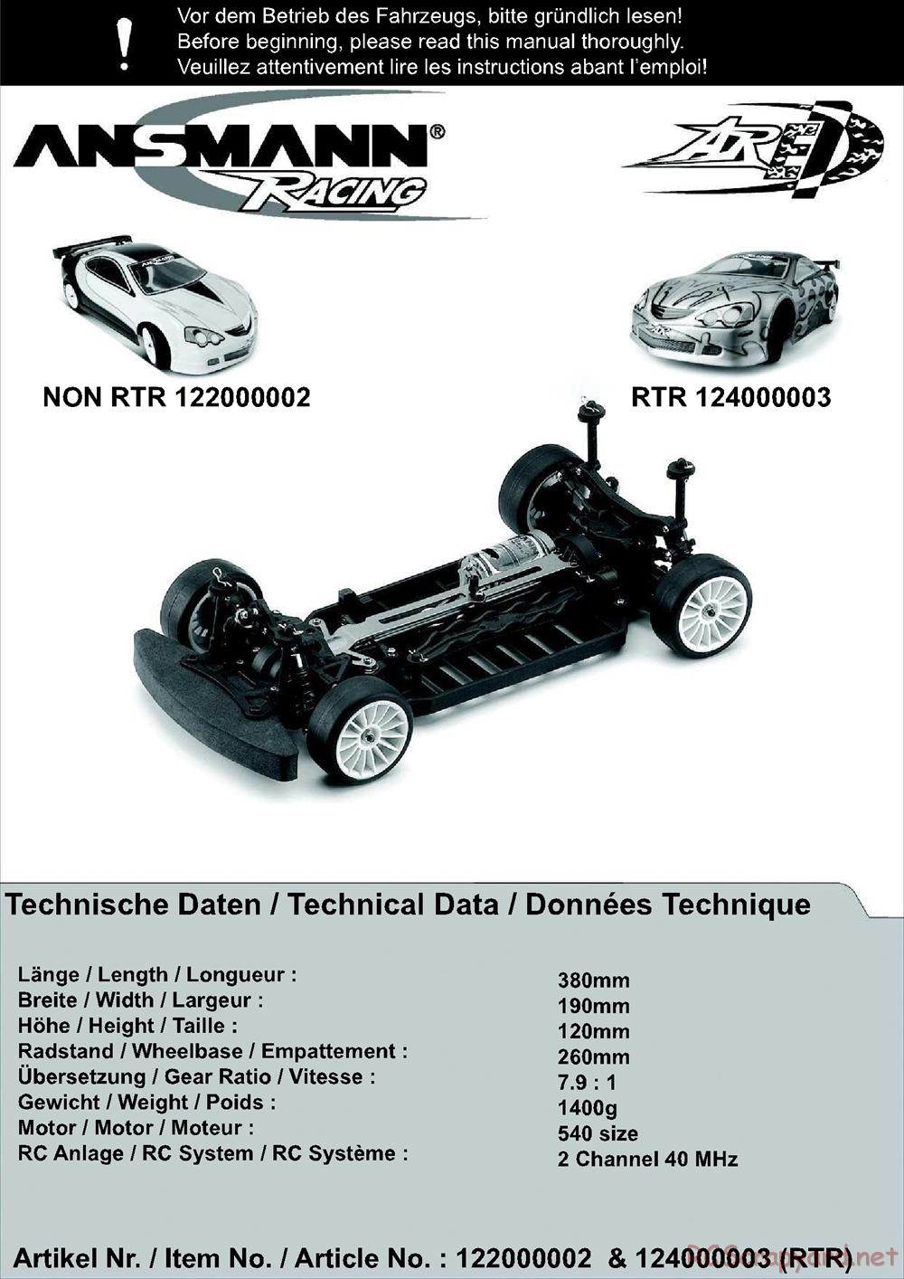 Ansmann - ARE-1 - Manual - Page 1