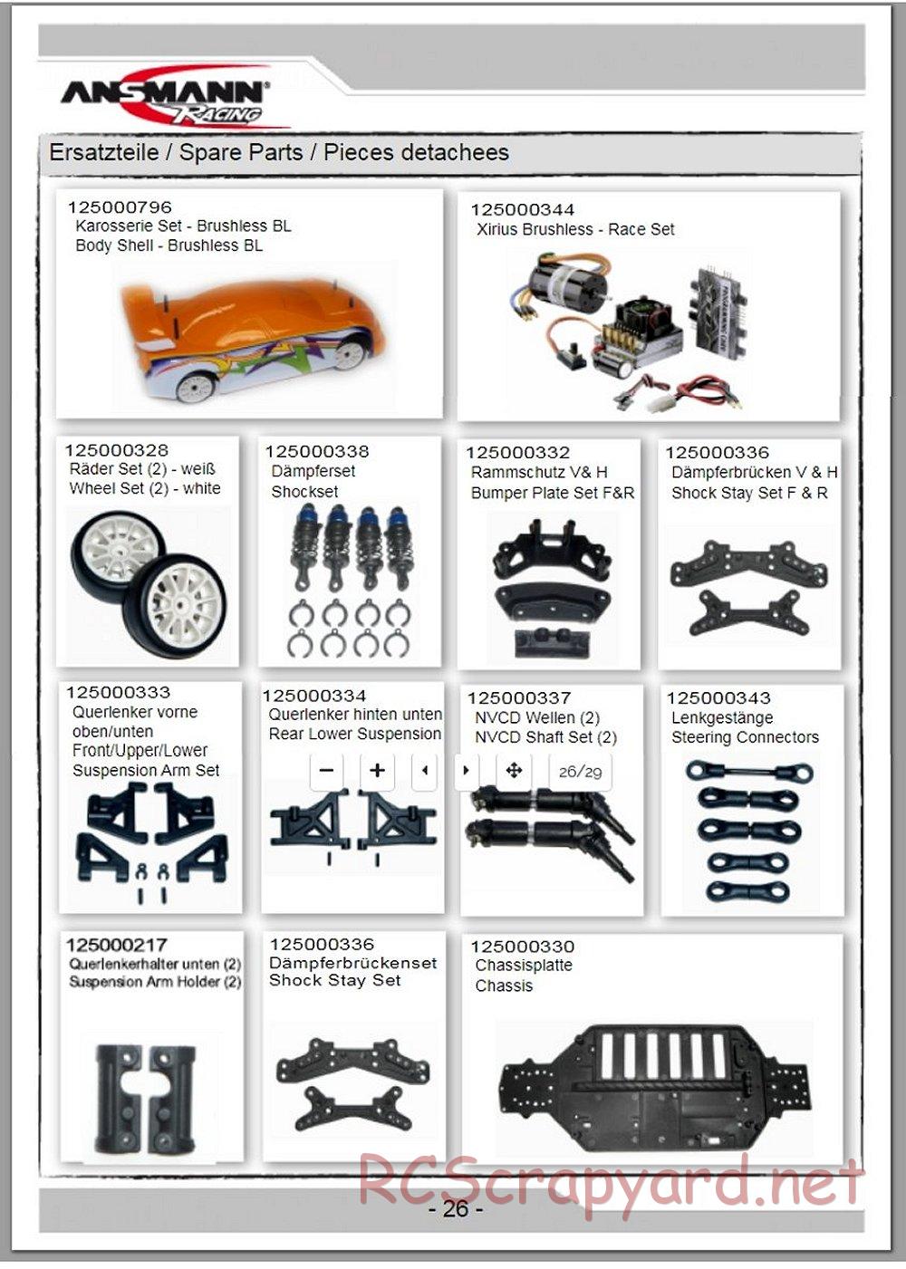 Ansmann - ARE-2 - Parts List - Page 1