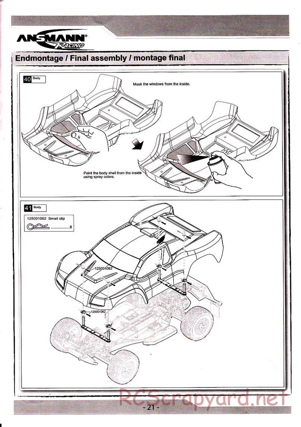 Ansmann - C.O.R.E. Truck Brushless - Manual - Page 21