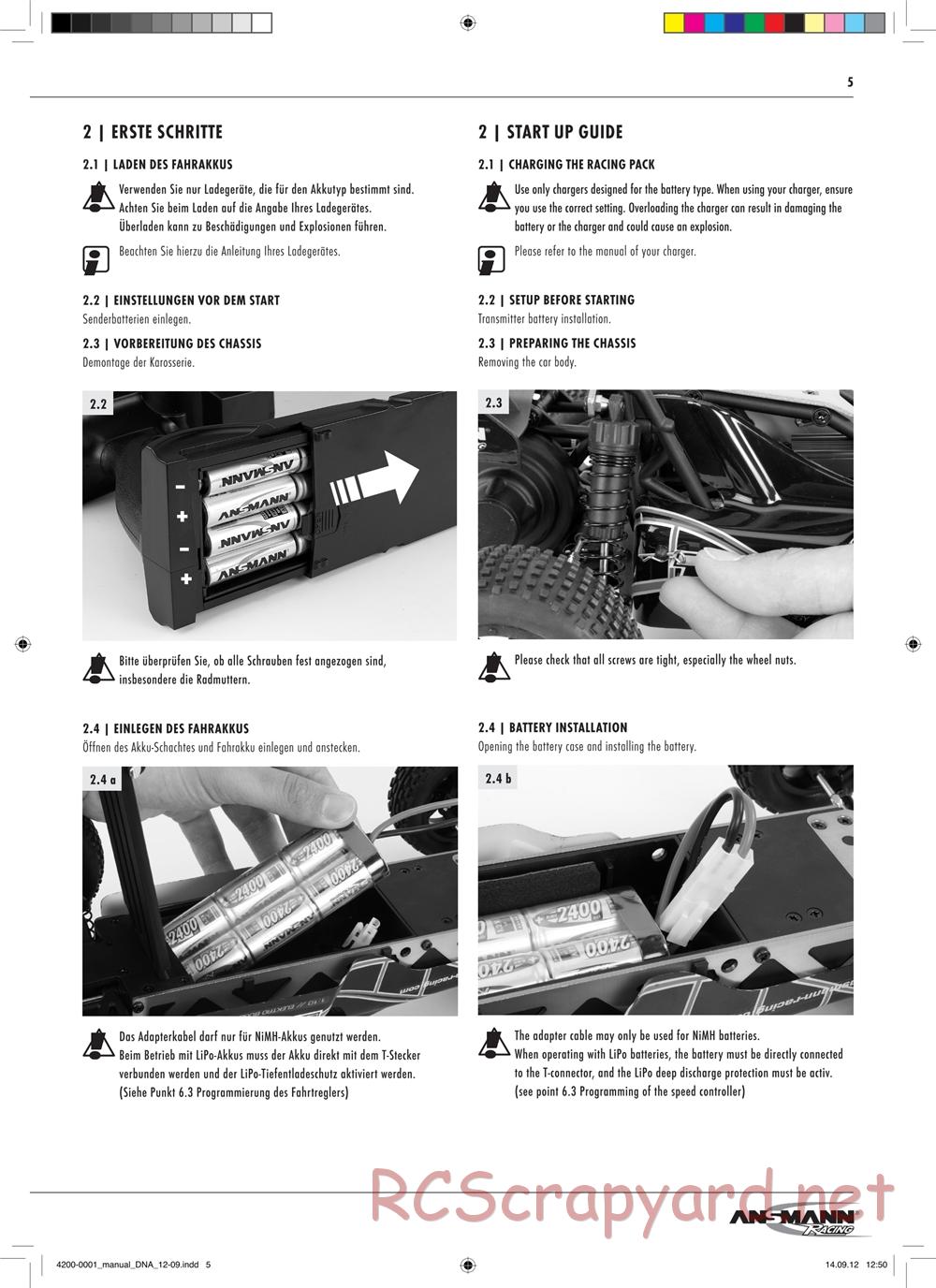 Ansmann - DNA RTR - Manual - Page 5