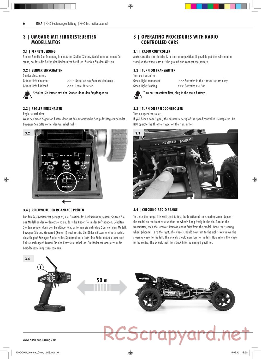 Ansmann - DNA RTR - Manual - Page 6