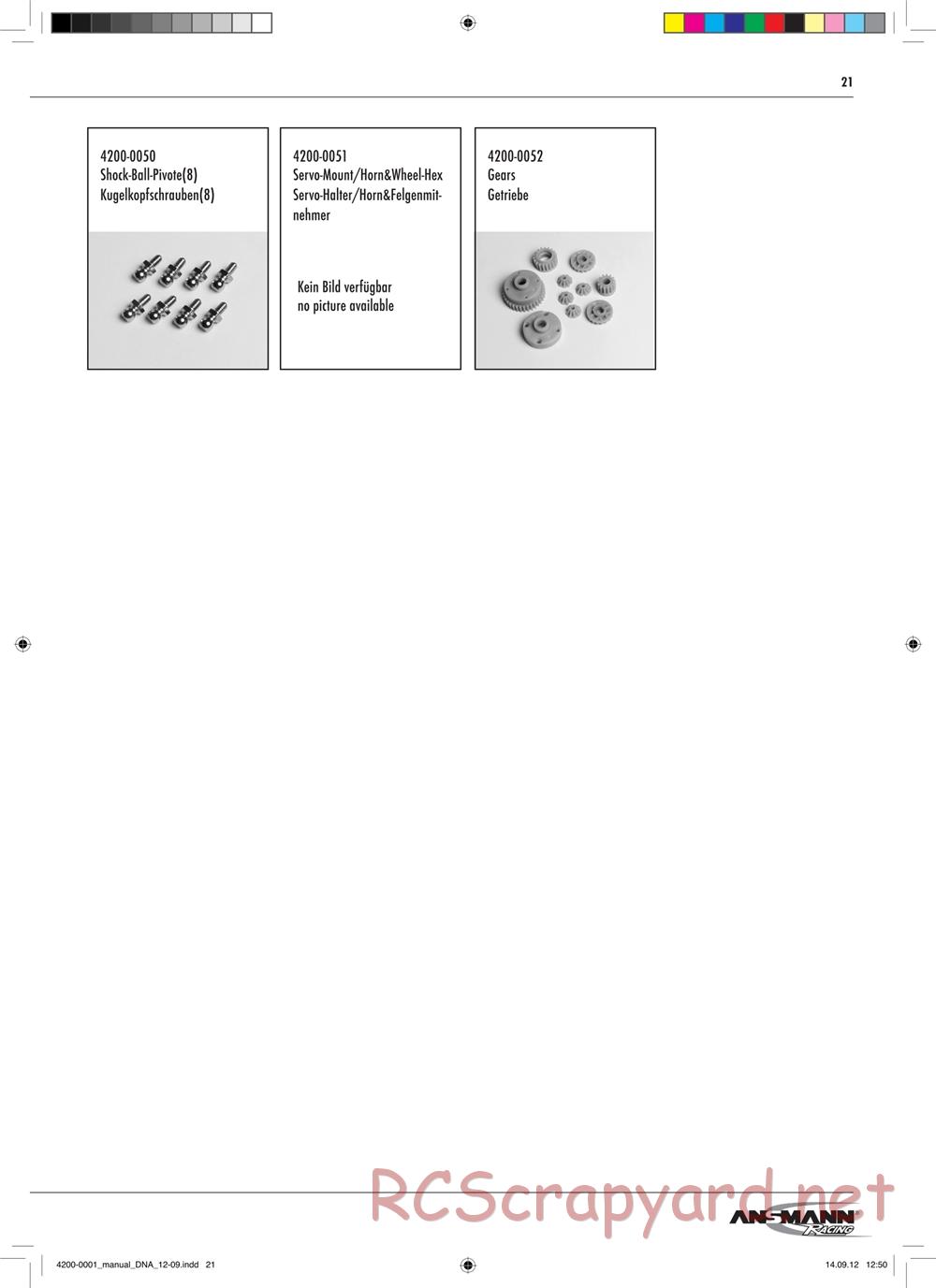 Ansmann - DNA RTR - Manual - Page 21