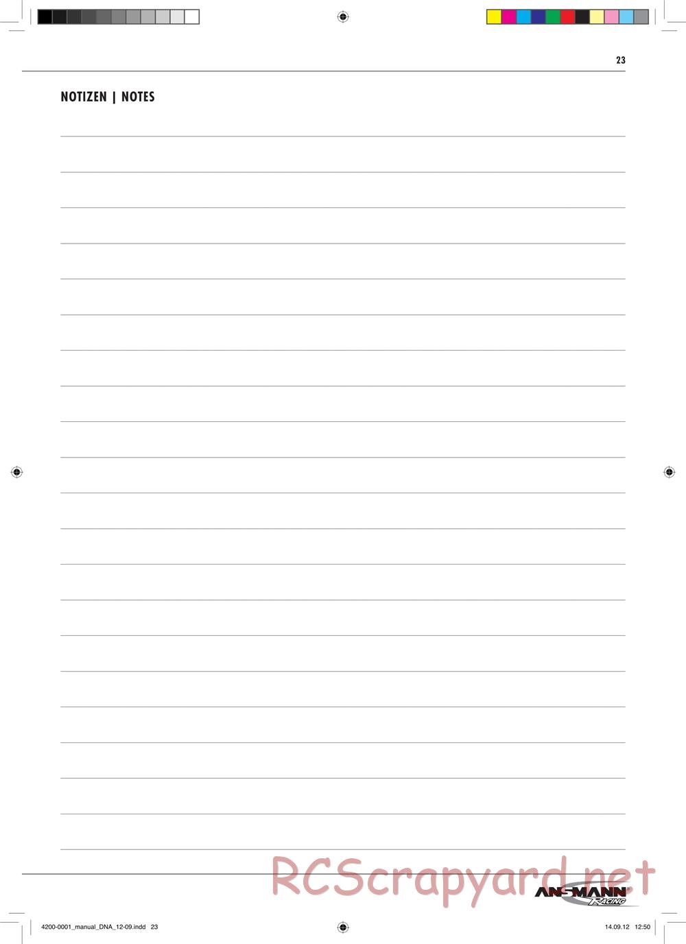 Ansmann - DNA RTR - Manual - Page 23