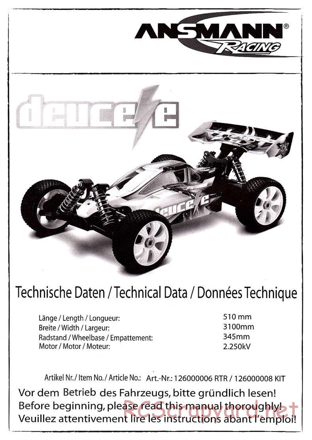 Ansmann - Deuce-E - Manual - Page 1