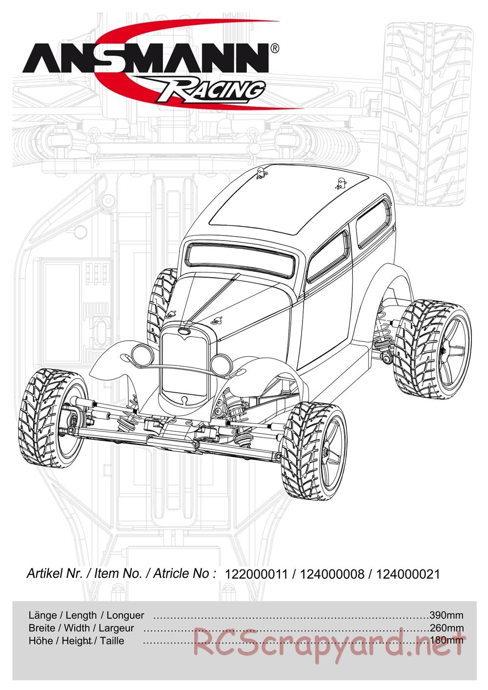 Ansmann - Hot Rod - Manual - Page 1