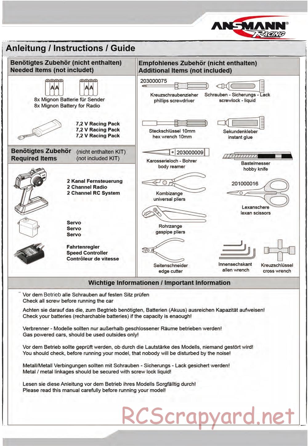 Ansmann - Hot Rod - Manual - Page 2