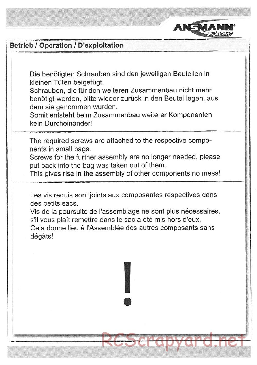 Ansmann - Mad Monkey - Kit / RTR - Manual - Page 3