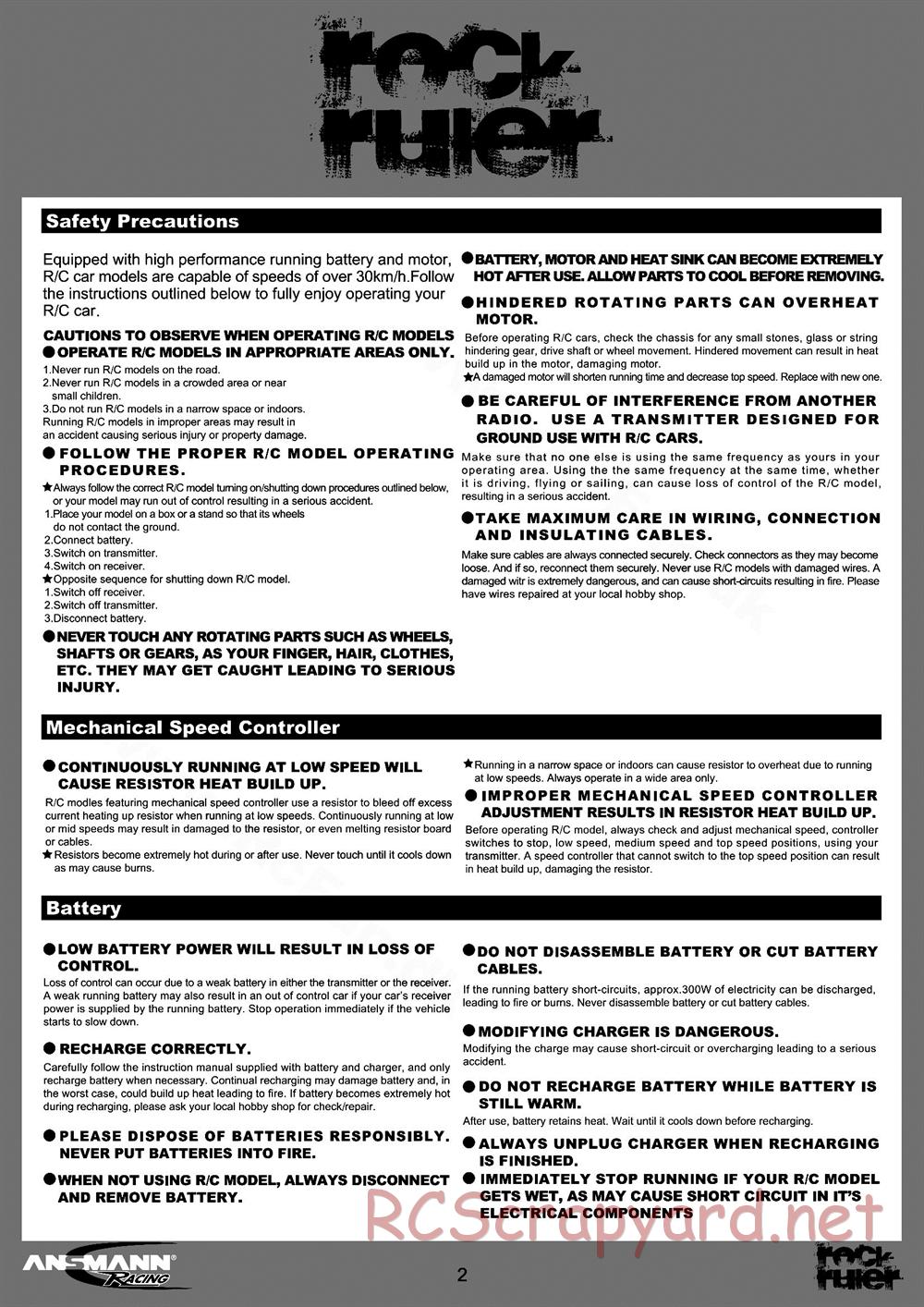 Ansmann - Rock Ruler - Manual - Page 3