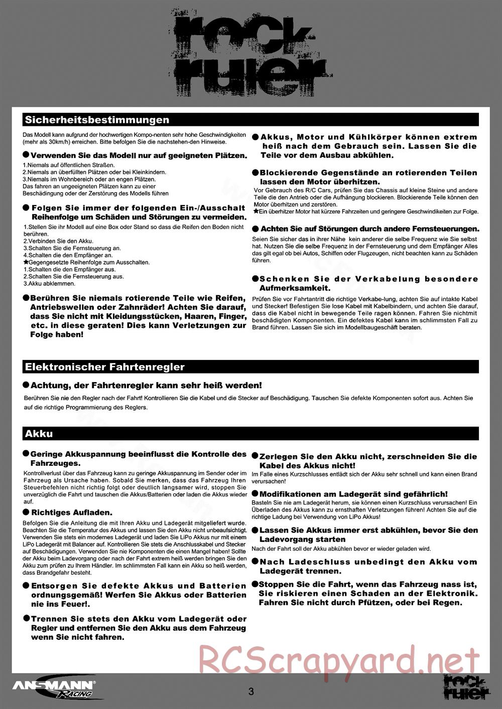 Ansmann - Rock Ruler - Manual - Page 4