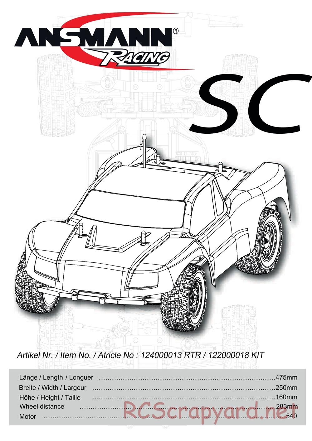 Ansmann - SC2 - Manual - Page 1