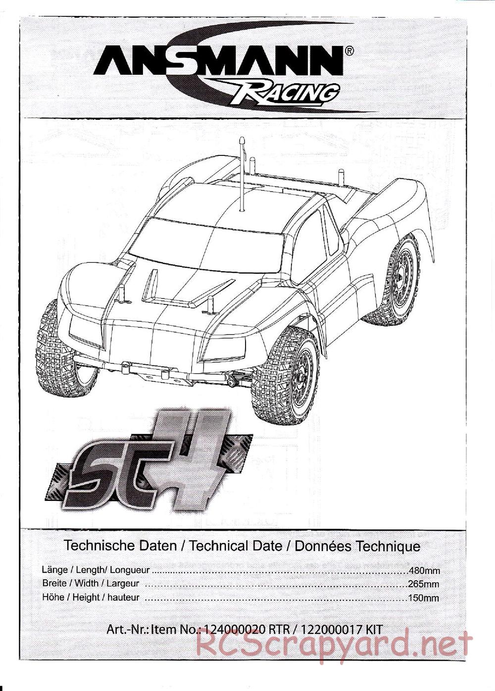 Ansmann - SC4 - Manual - Page 1