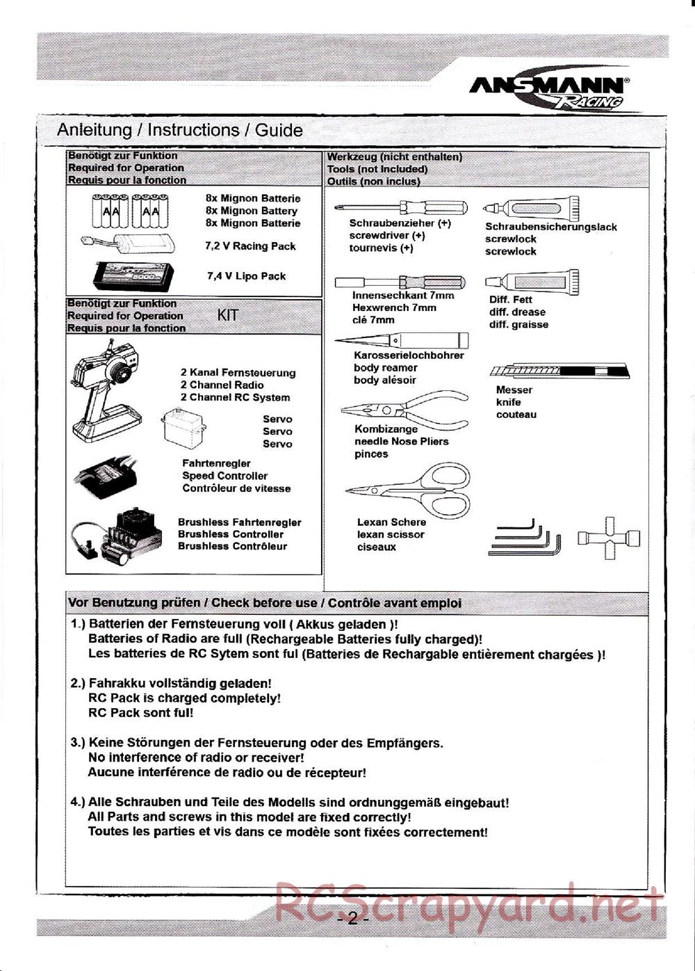 Ansmann - SC4 - Manual - Page 2