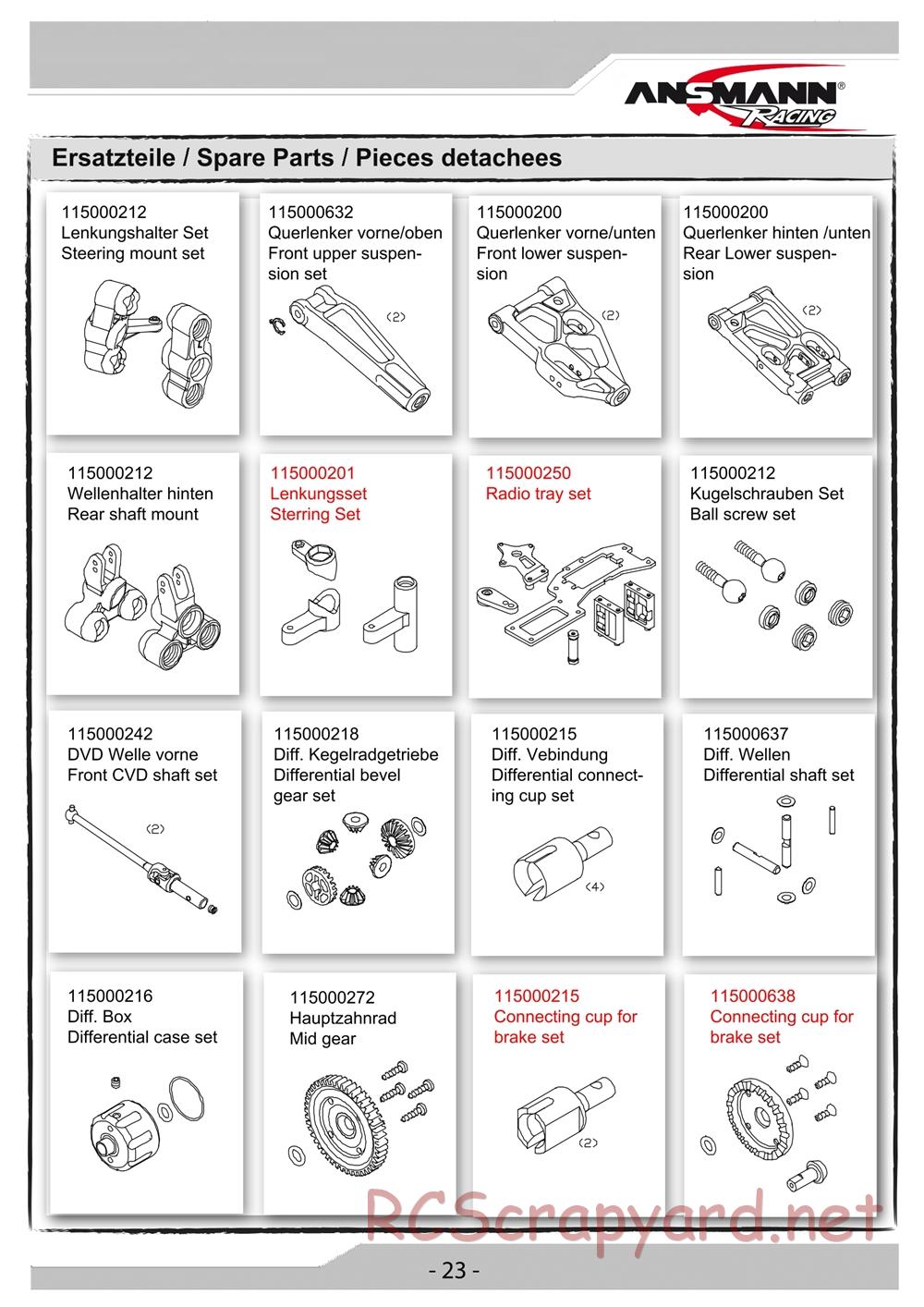 Ansmann - Short Course Truck - Manual - Page 23