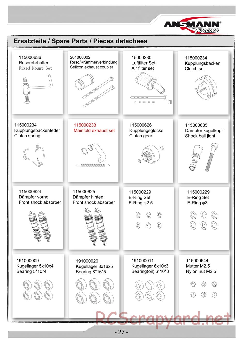 Ansmann - Short Course Truck - Manual - Page 27