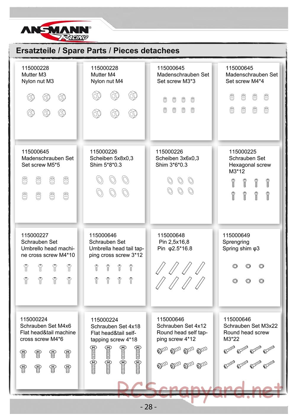 Ansmann - Short Course Truck - Manual - Page 28