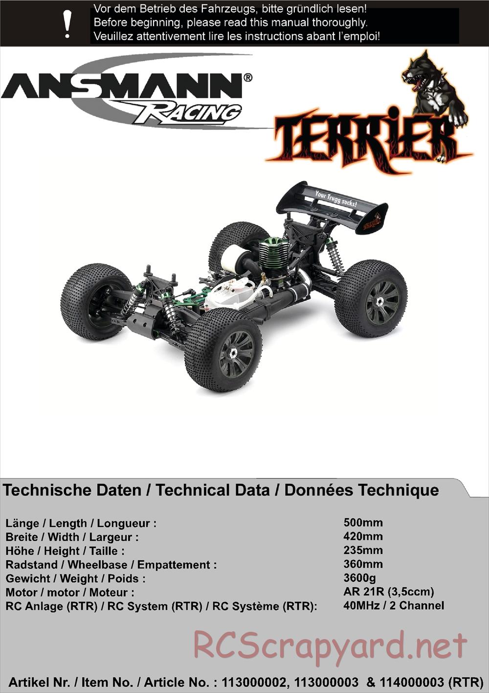 Ansmann - Terrier - Manual - Page 2