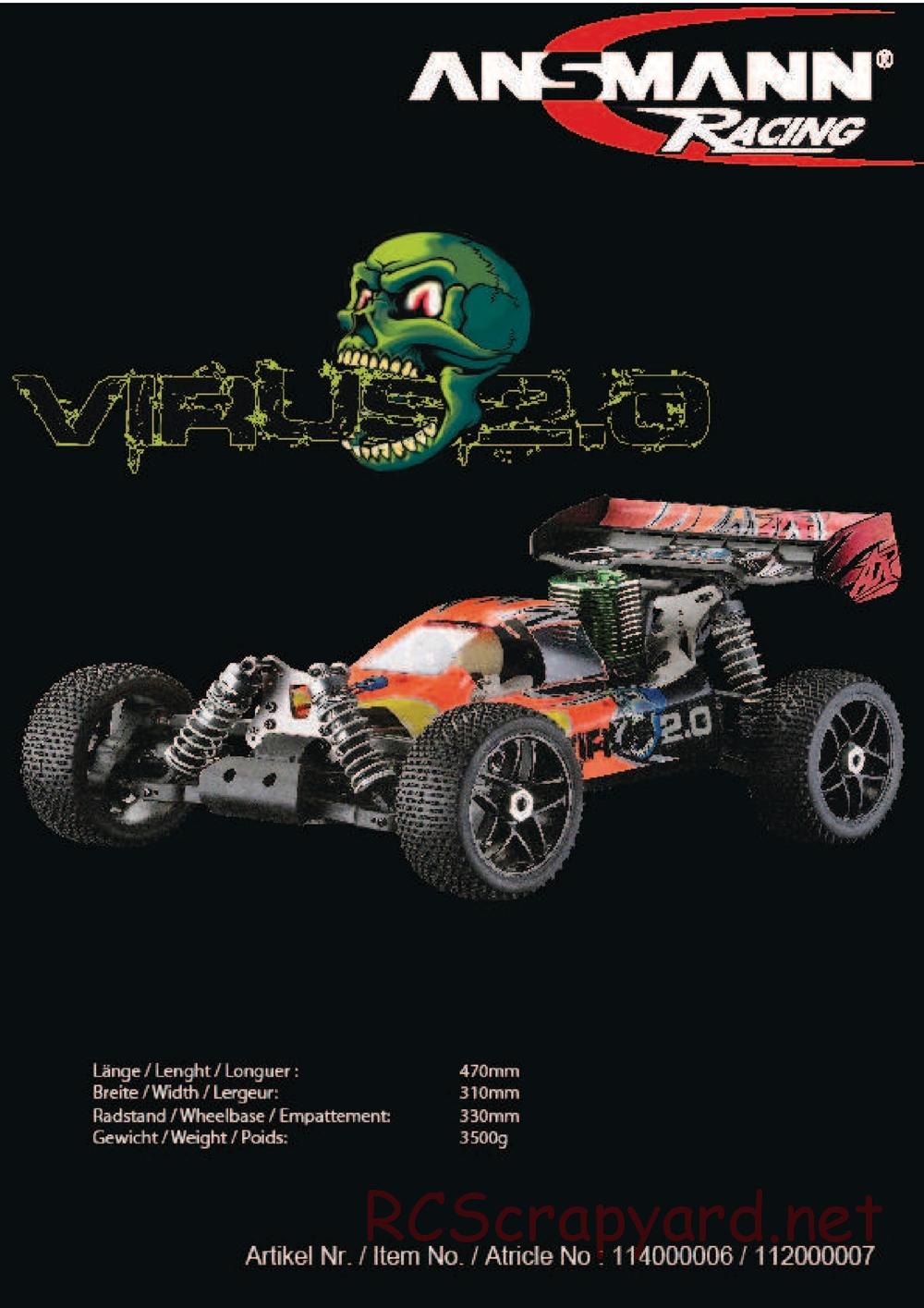 Ansmann - Virus 2.0 - Manual - Page 1