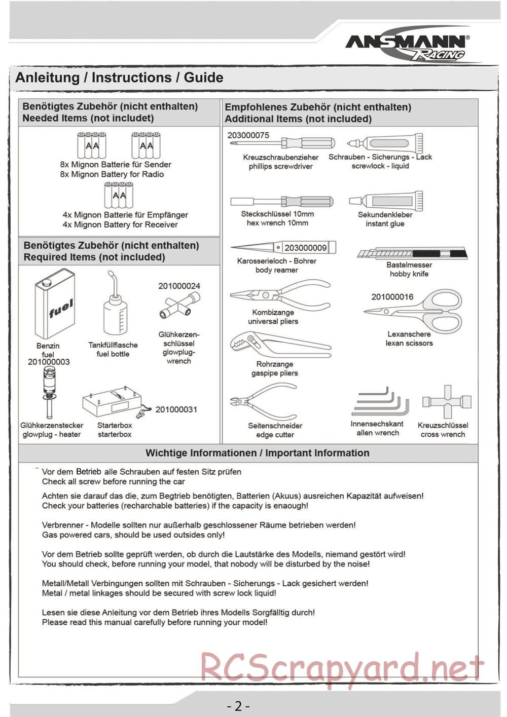 Ansmann - Virus 2.0 - Manual - Page 2