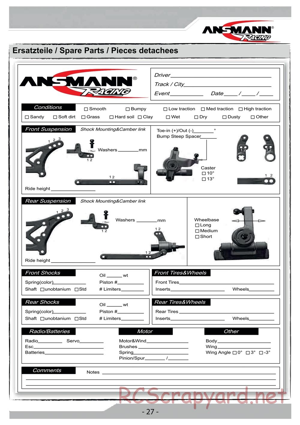 Ansmann - X2SC Pro - Manual - Page 27