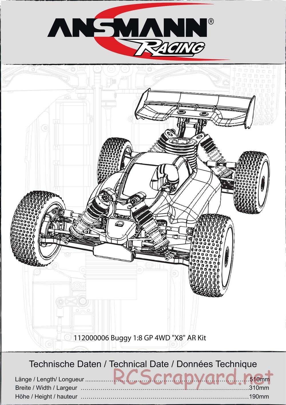 Ansmann - X8 Pro - Manual - Page 1