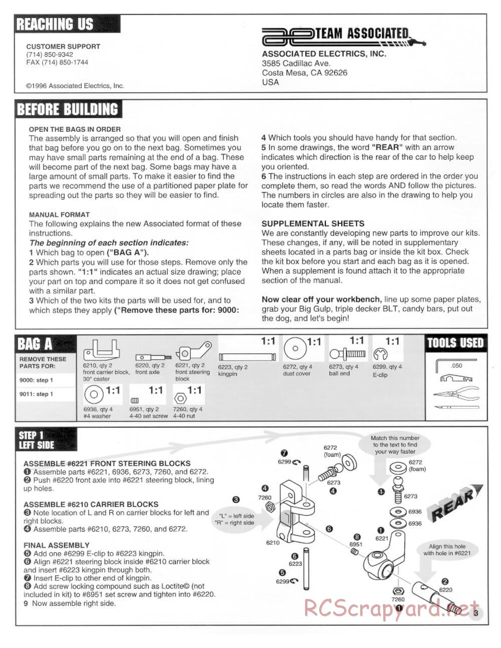 Team Associated - RC10 B2 - Manual - Page 3