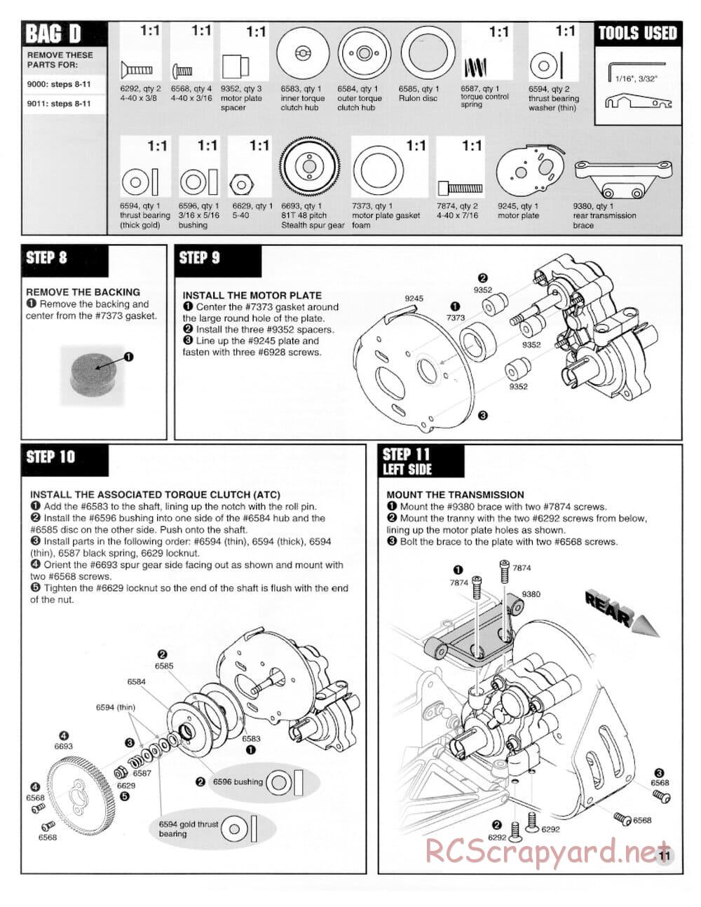 Team Associated - RC10 B2 - Manual - Page 11
