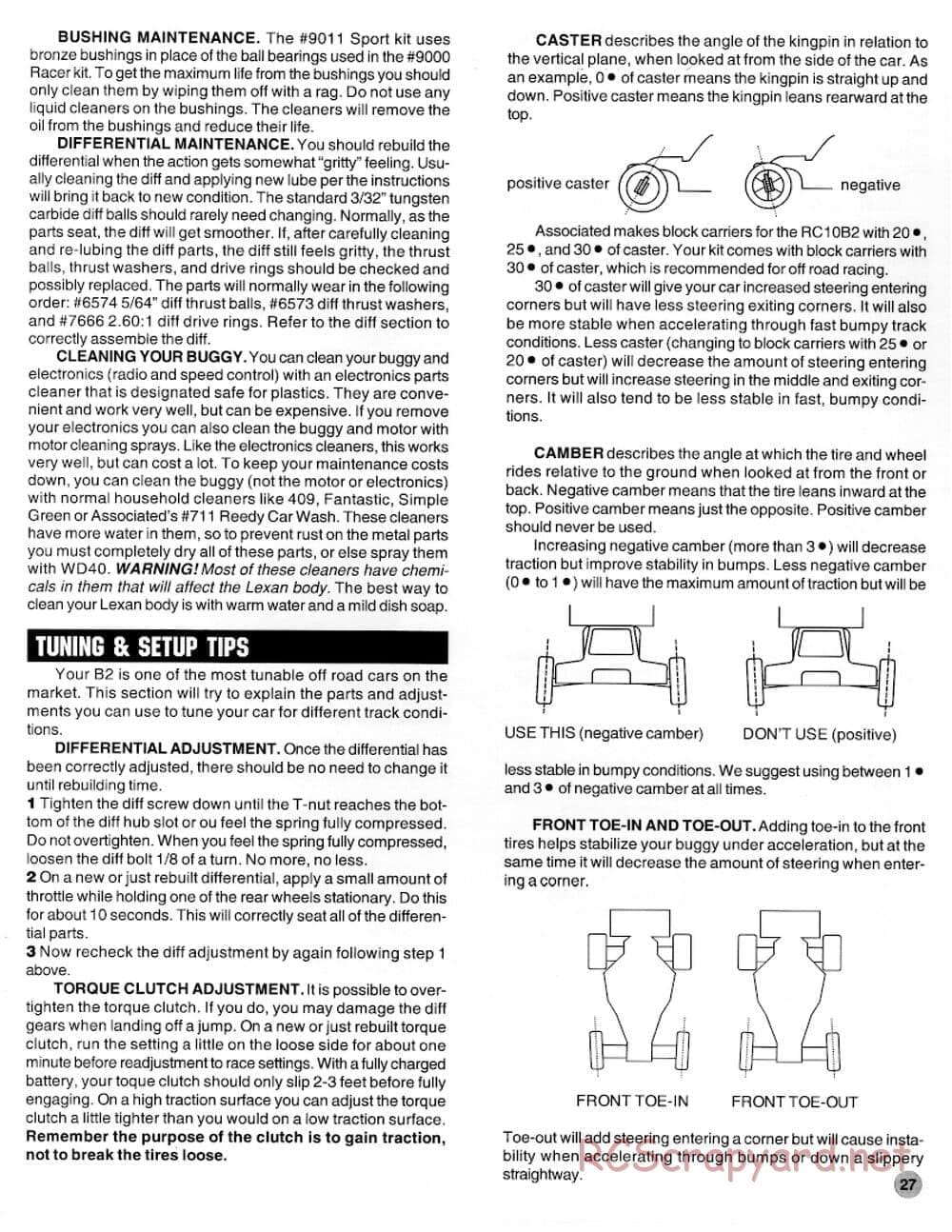 Team Associated - RC10 B2 - Manual - Page 27