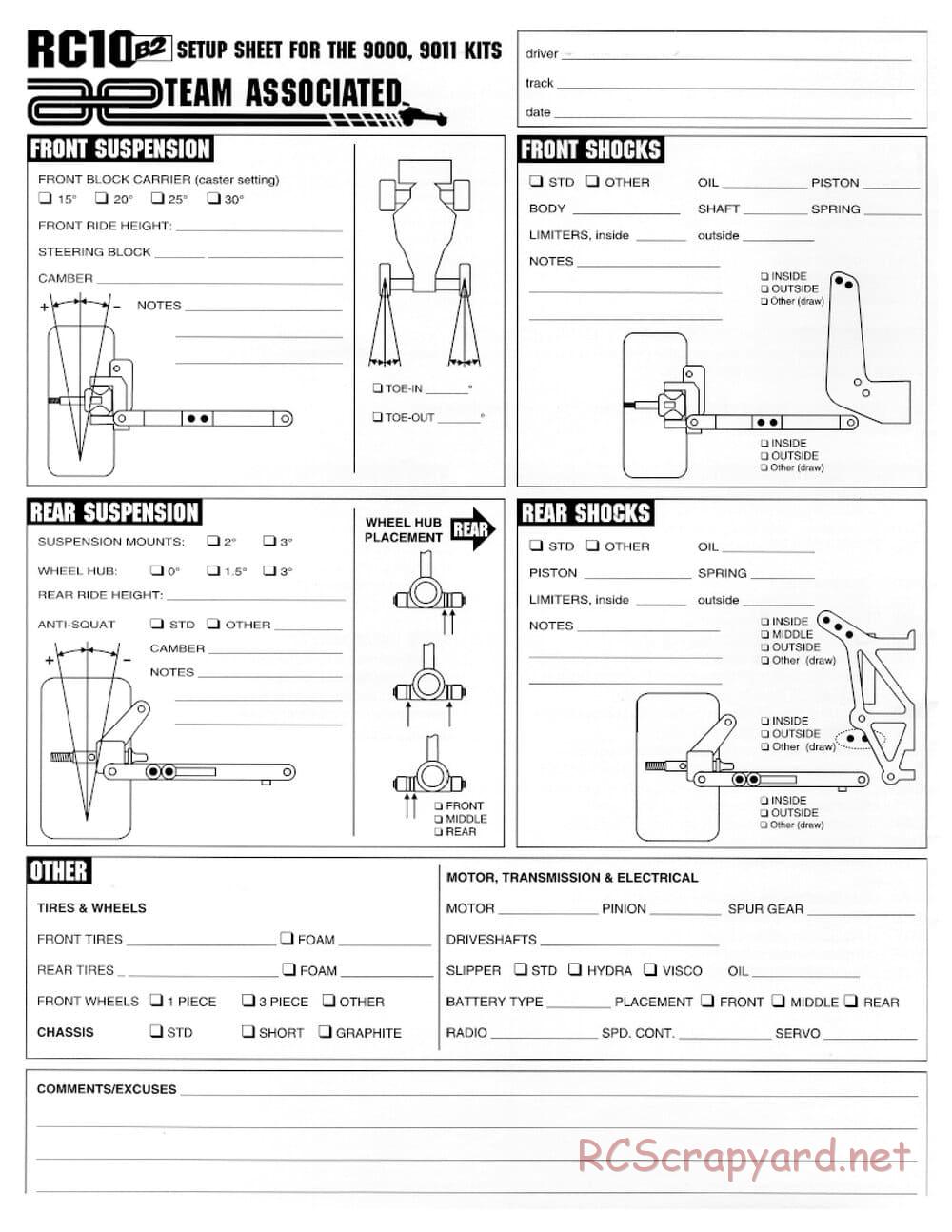 Team Associated - RC10 B2 - Manual - Page 30