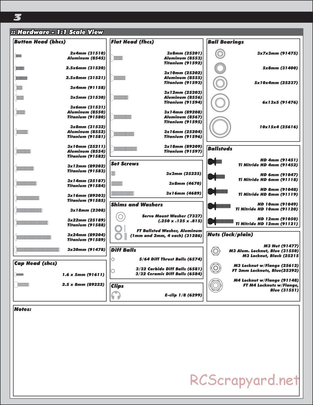 Team Associated - RC10 B5M Factory Lite - Manual - Page 3