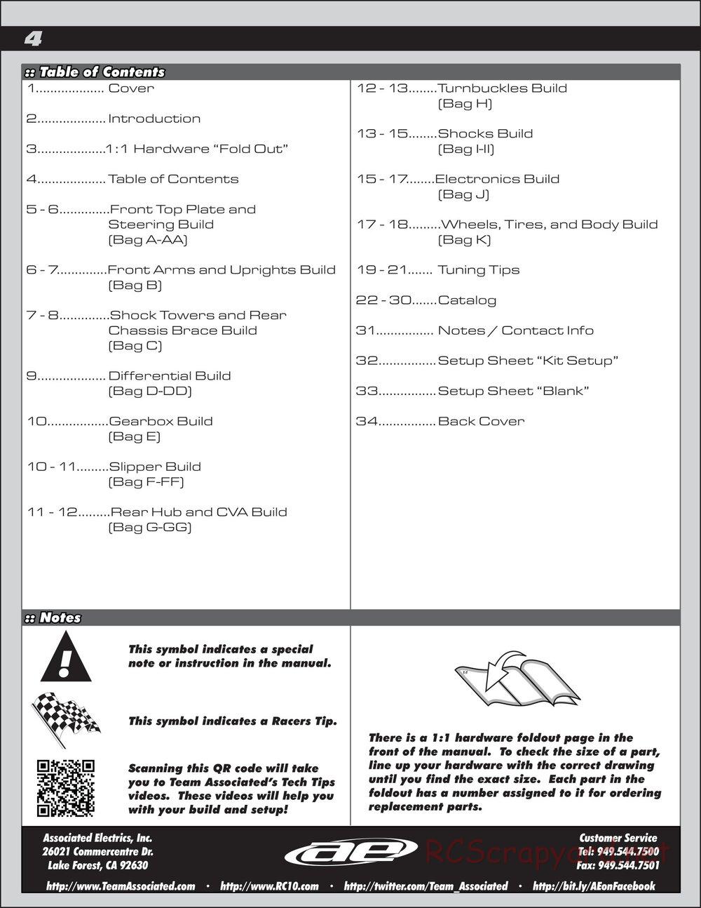 Team Associated - RC10 B5M Factory Lite - Manual - Page 4