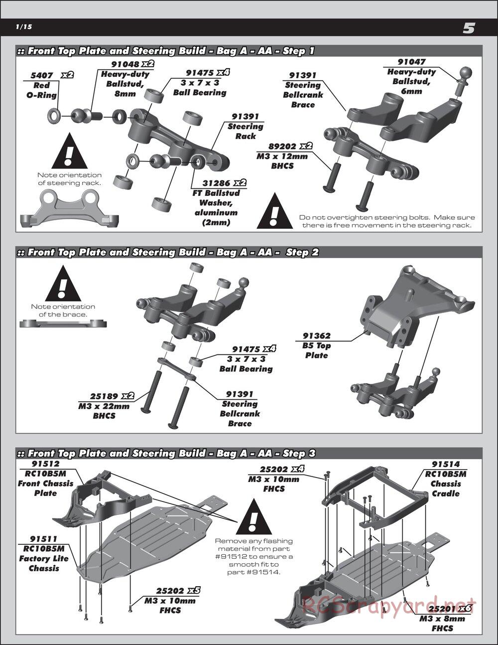 Team Associated - RC10 B5M Factory Lite - Manual - Page 5