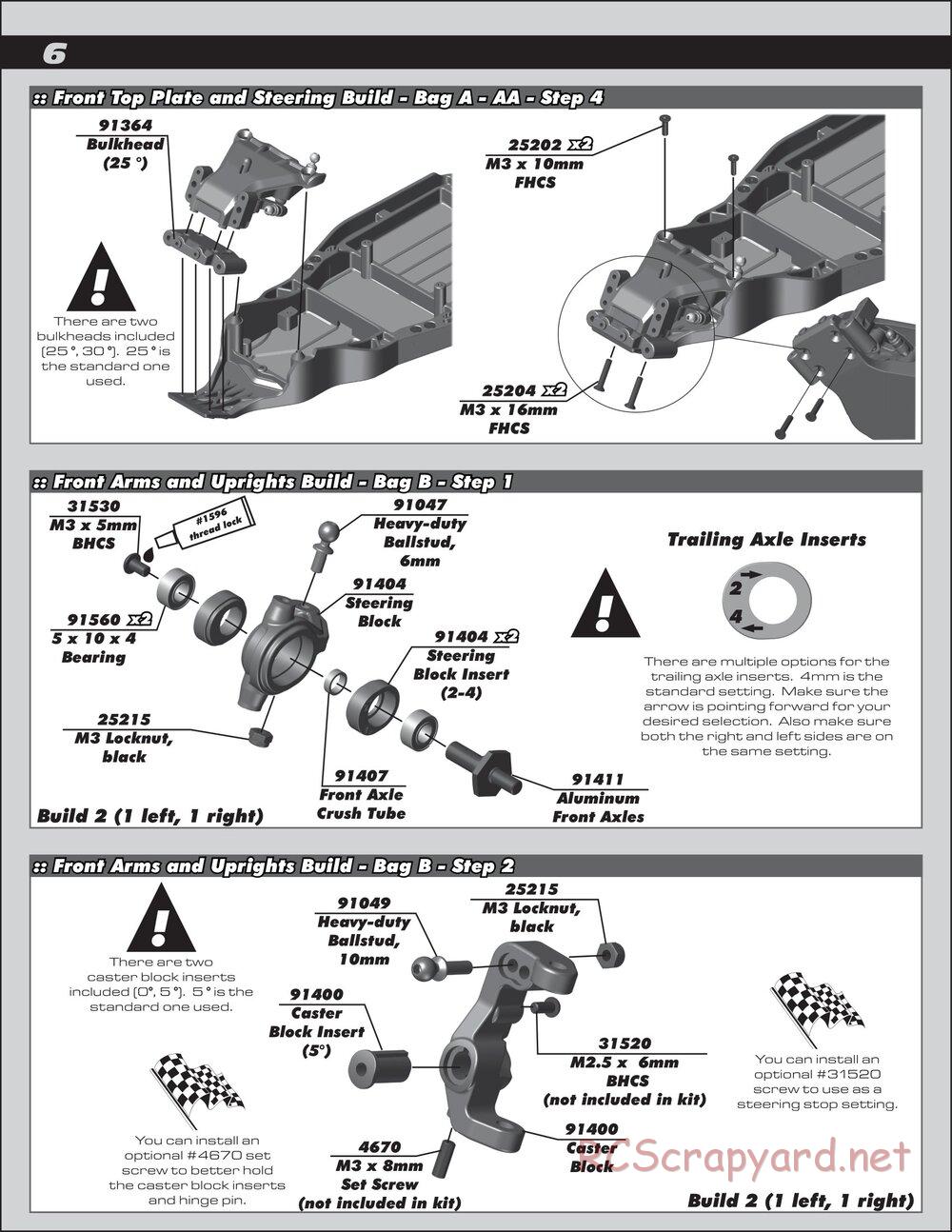Team Associated - RC10 B5M Factory Lite - Manual - Page 6