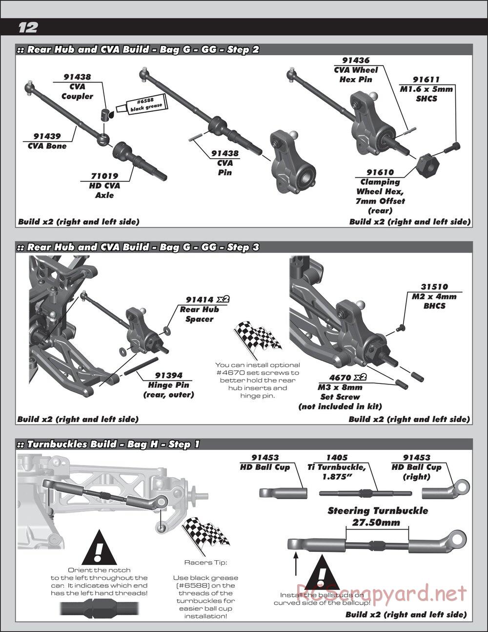 Team Associated - RC10 B5M Factory Lite - Manual - Page 12