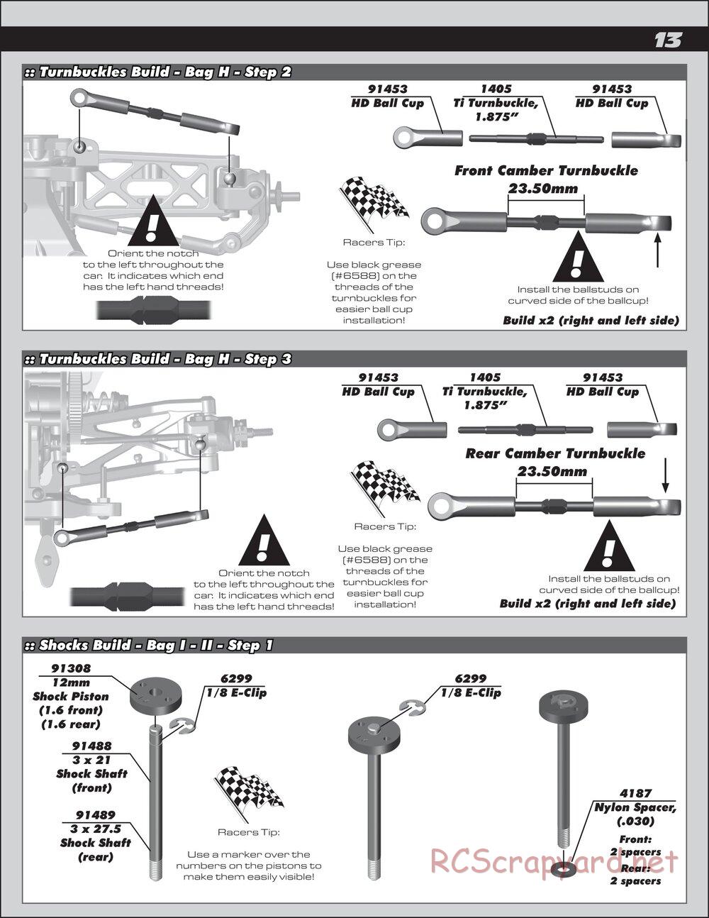Team Associated - RC10 B5M Factory Lite - Manual - Page 13