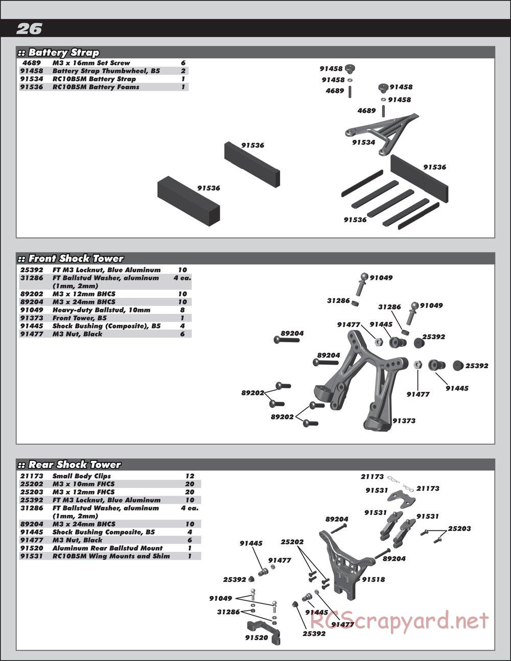 Team Associated - RC10 B5M Factory Lite - Manual - Page 26