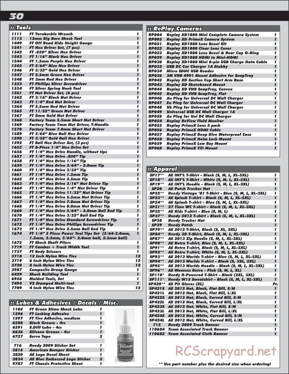 Team Associated - RC10 B5M Factory Lite - Manual - Page 30