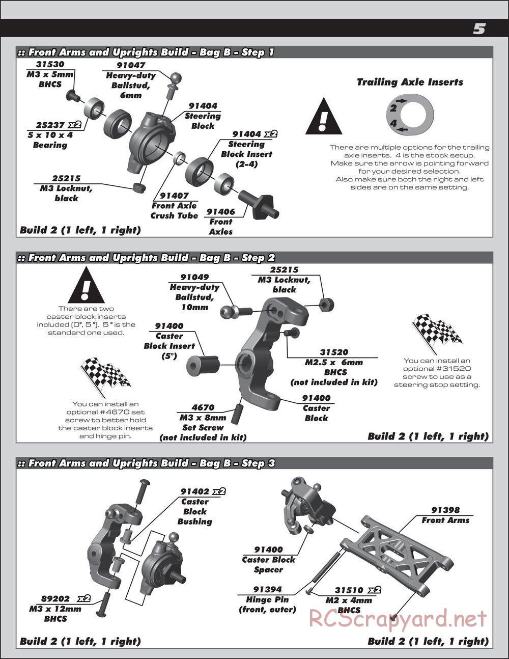Team Associated - RC10 B5 Team Kit - Manual - Page 5