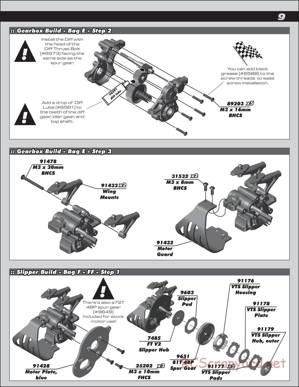 Team Associated - RC10 B5 Team Kit - Manual - Page 9