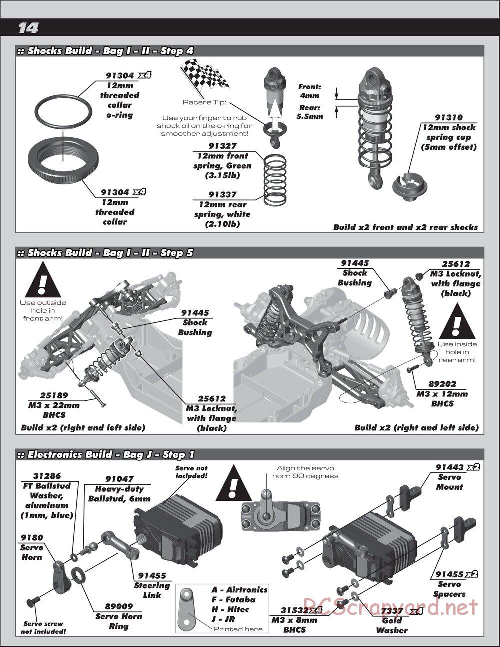 Team Associated - RC10 B5 Team Kit - Manual - Page 14