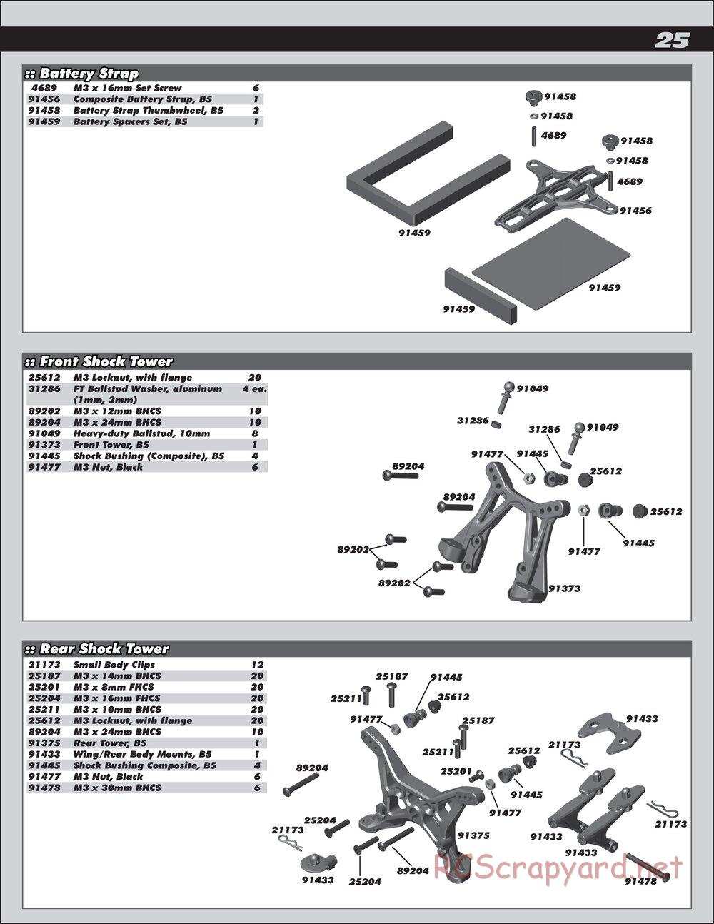 Team Associated - RC10 B5 Team Kit - Manual - Page 25