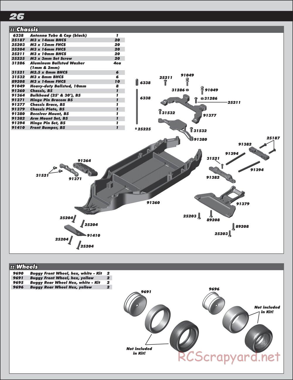 Team Associated - RC10 B5 Team Kit - Manual - Page 26