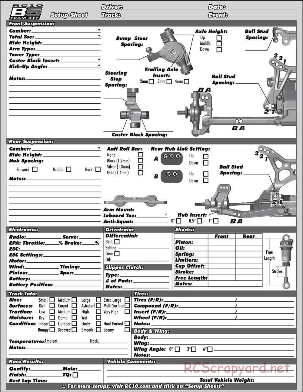 Team Associated - RC10 B5 Team Kit - Manual - Page 33