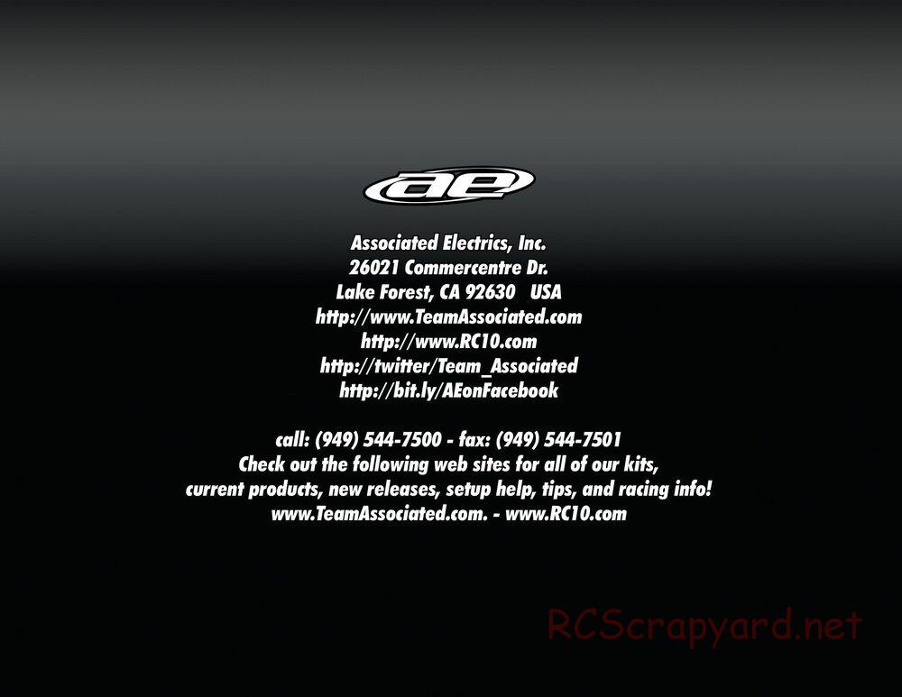Team Associated - RC10 B5 Team Kit - Manual - Page 34