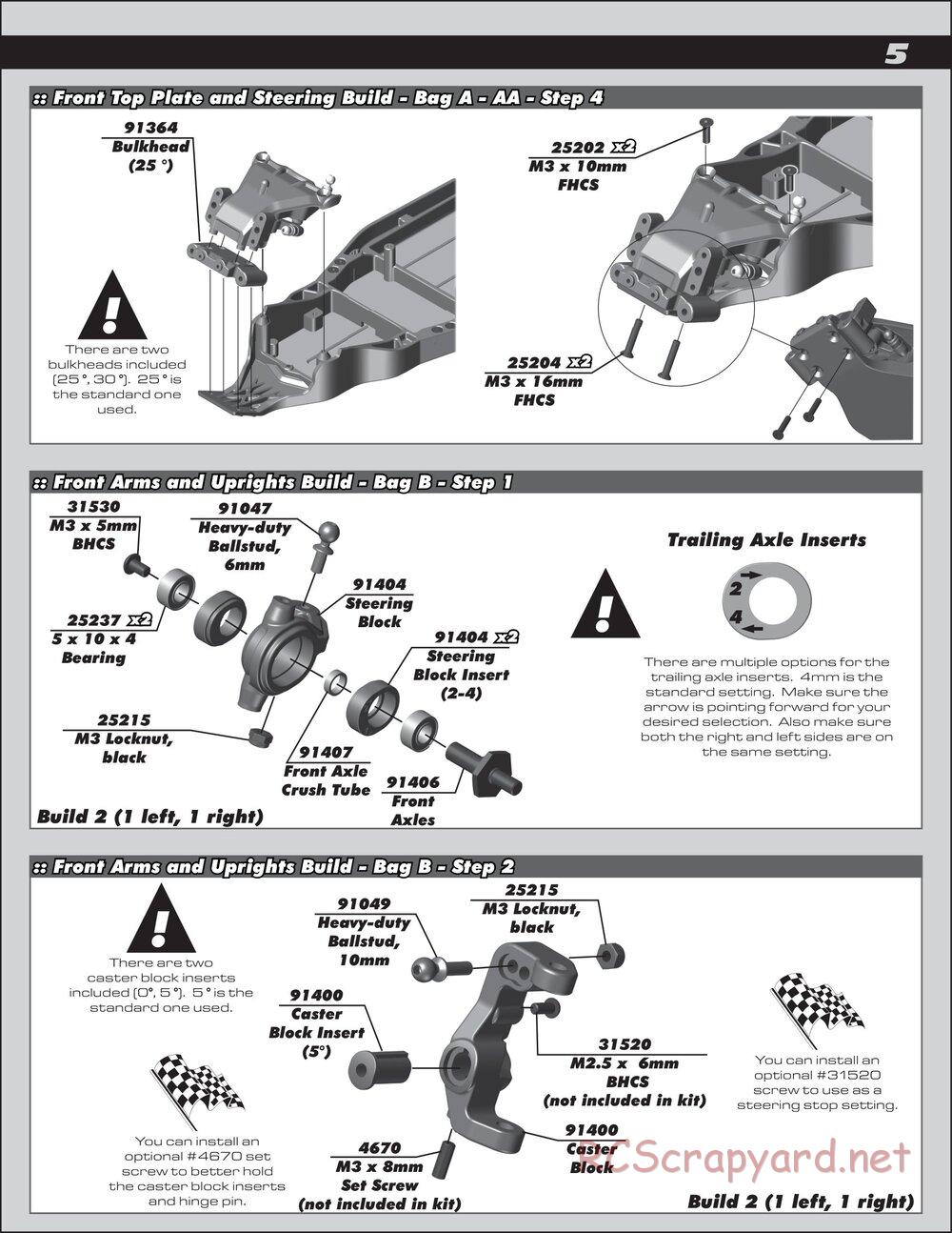 Team Associated - RC10 B5M Team Kit - Manual - Page 5