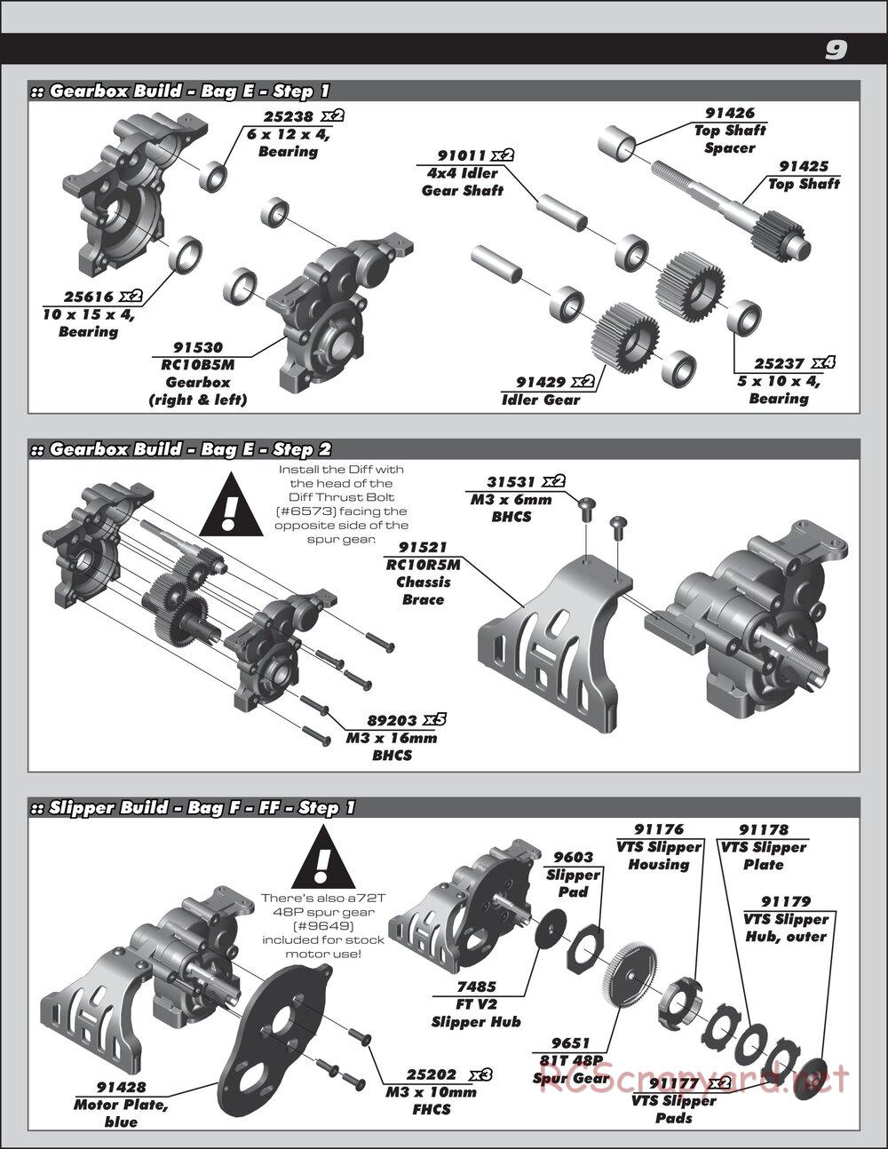 Team Associated - RC10 B5M Team Kit - Manual - Page 9